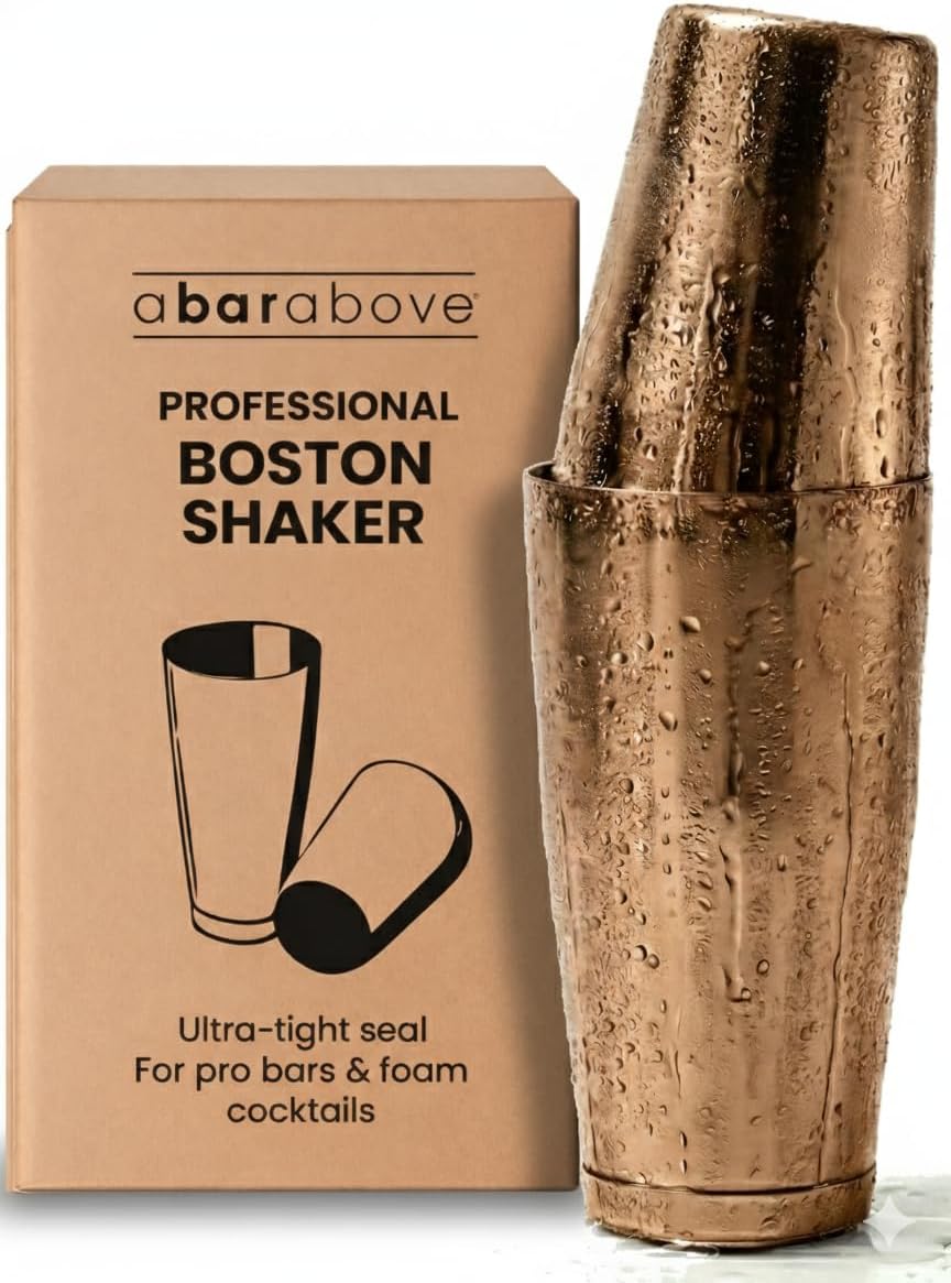 A Bar Above Professional Boston Shakers Set 18 oz Weighted and Unweighted Stainless Steel…