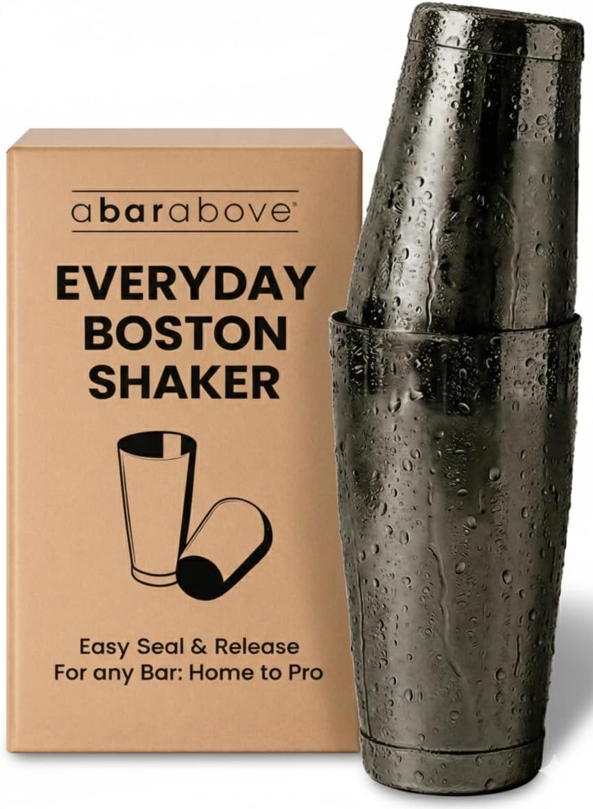A Bar Above Professional Boston Shakers Set, 18oz and 28oz, Weighted Cocktail Shaker Set, for Bartenders, Pro Bar Shaker, Made from Premium Stainless Steel 304