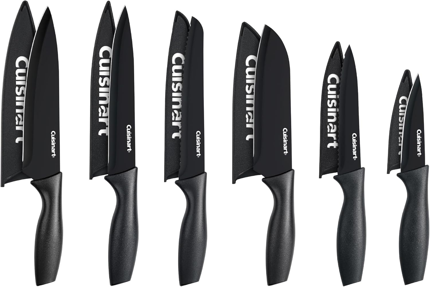 Cuisinart Knife Set, 12pc Ceramic Coated Knife Set with 6 Blades & 6 Blade Guards,…