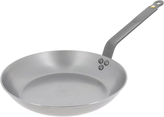 de Buyer MINERAL B Carbon Steel Fry Pan - 10.25” Diameter, 7.3” Cooking Surface - Ideal…