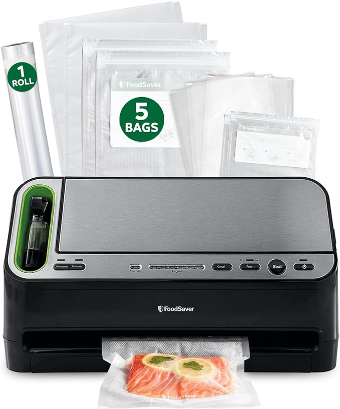 FoodSaver V4400 2-in-1 Vacuum Sealer Machine with Automatic Vacuum Sealer Bag Detection…