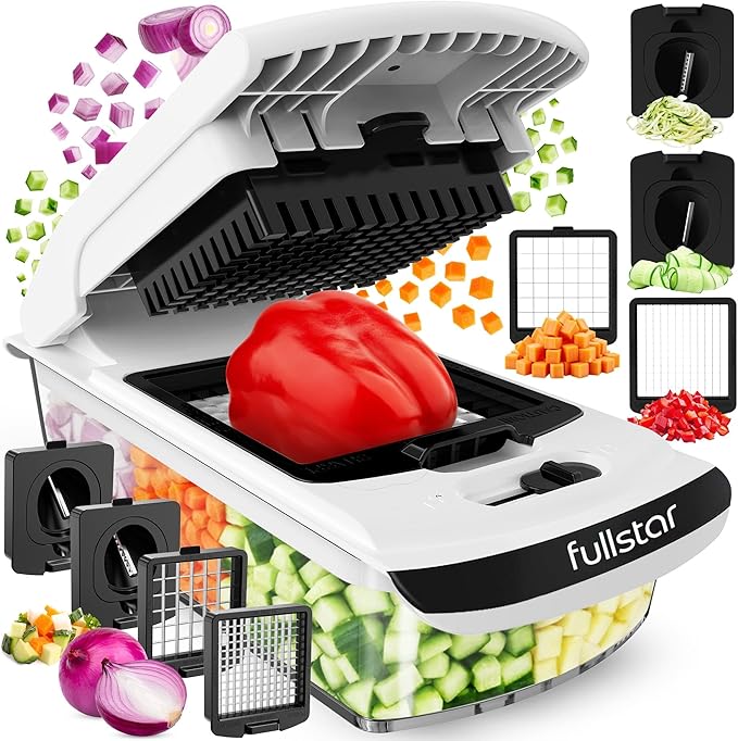 Fullstar The Original Pro Chopper - Vegetable Chopper and Spiralizer, Food Chopper with…
