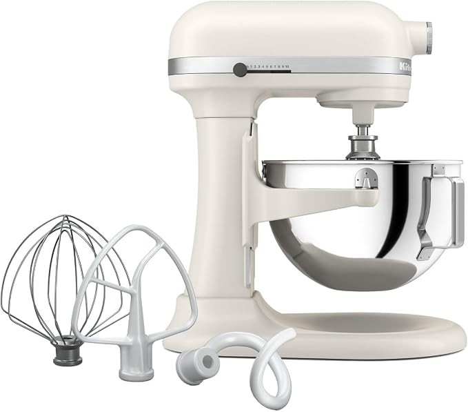 KitchenAid 5.5 Quart Bowl-Lift Stand Mixer with 11 Speeds, KSM55SXXX, Porcelain White