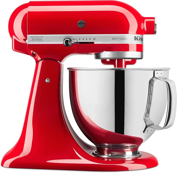 KitchenAid Artisan Series 5 Quart Tilt Head Stand Mixer with Pouring Shield KSM150PS, Cherry Tomato