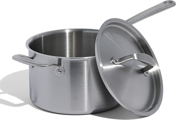 Made In Cookware | 4 Quart Stainless Steel Saucepan with Lid