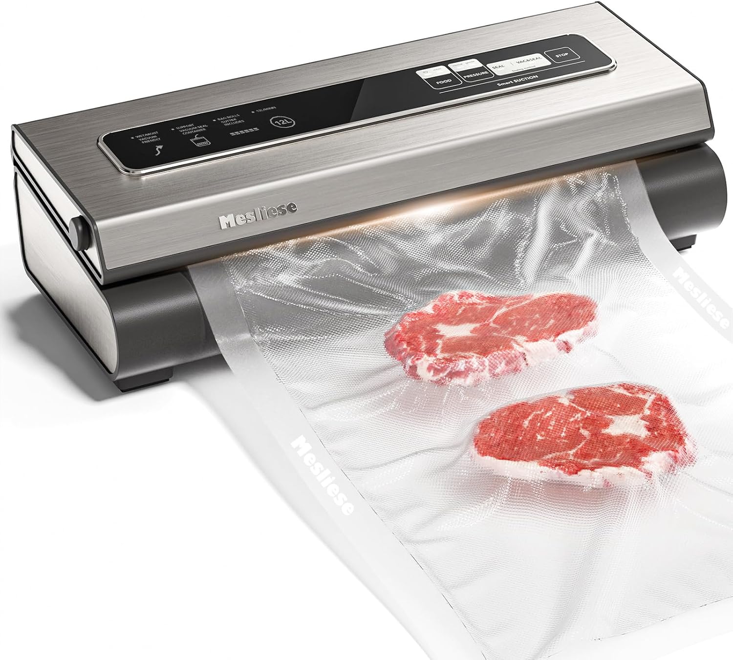 Mesliese Vacuum Sealer Machine Powerful 90Kpa Precision 6-in-1 Compact Food Preservation…