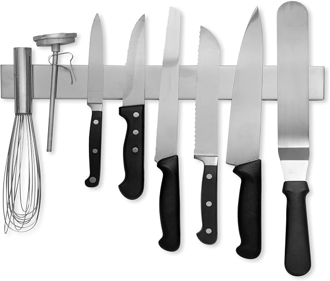 Modern Innovations 16 Inch Stainless Steel Magnetic Knife Bar with Multi-Purpose…