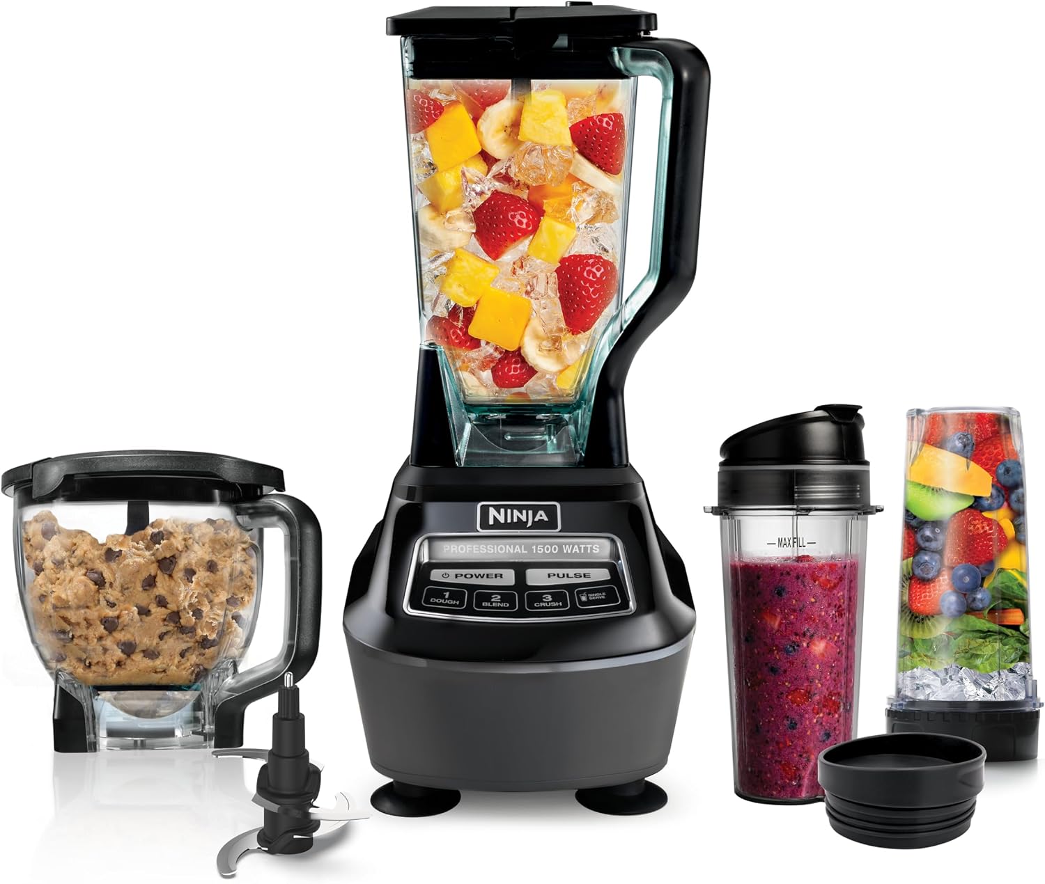 Ninja Kitchen System | All-in-One Food Processor & Blender for Smoothies | Includes…