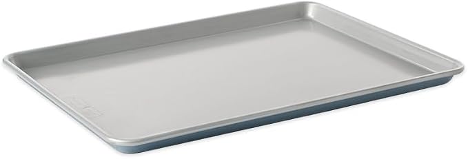 Nordic Ware Brilliant™ Colorful Bakeware 18 x 13 Half Sheet Pan, Nonstick made without PFAS or PTFE for safe cooking; Reinforced steel rim prevents warping