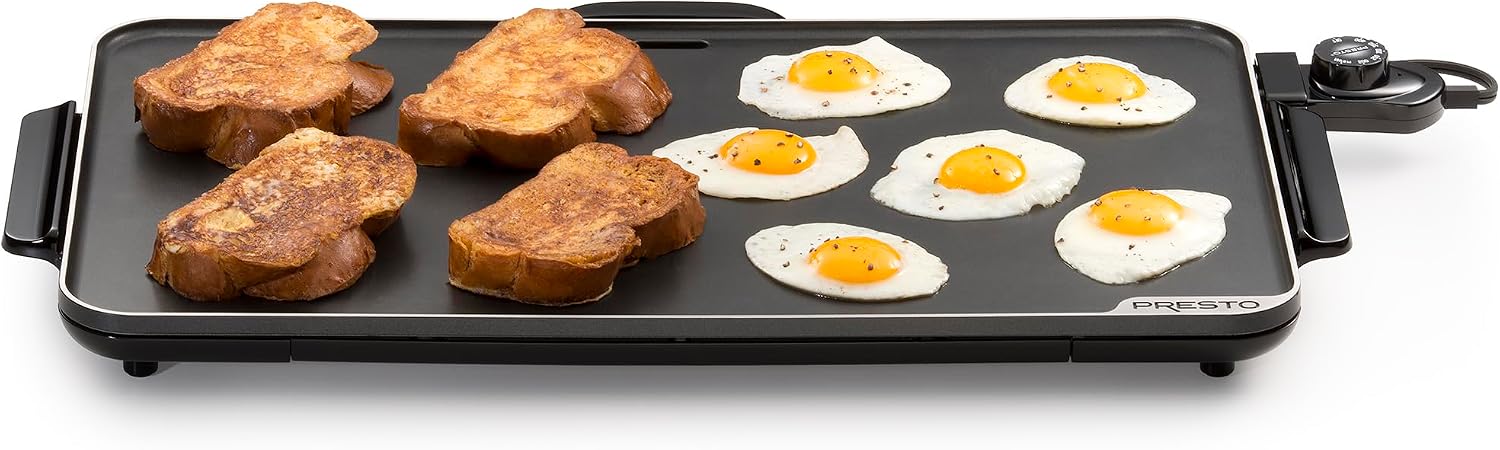 Presto 07072 22-Inch Extra Large Griddle, 22"x 13", Low Profile Design, Ceramic Nonstick,…