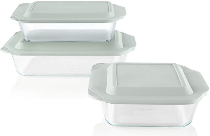 Pyrex Deep 3-Pack Glass Baking Dish Set (9"x13", 7"x11", 8"x8")