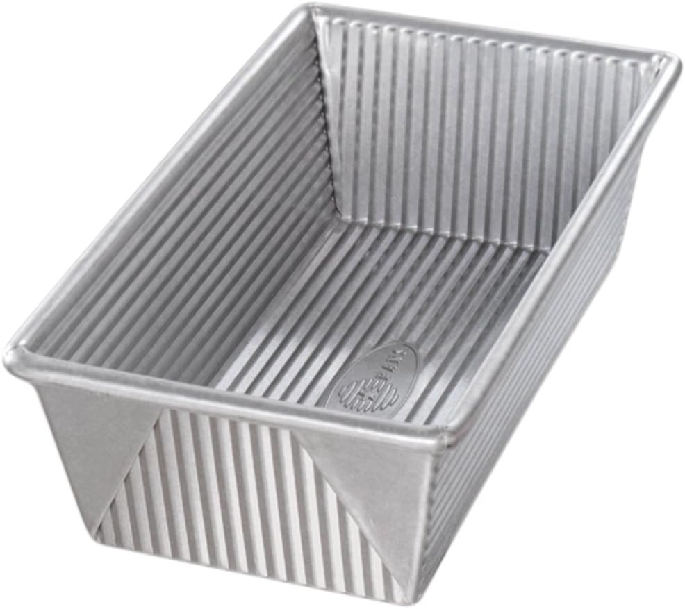 USA Pan Bakeware Aluminized Steel Loaf Pan, 5"D x 10"W x 3"H, 1.5 Pound