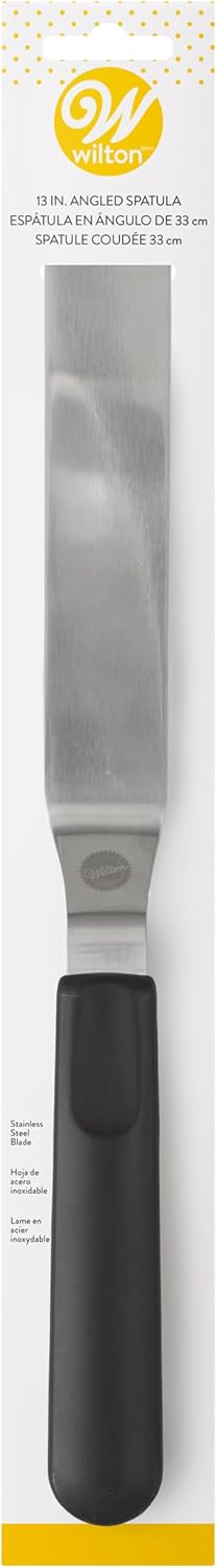 Wilton 13 Inch Angled Frosting Spatula, Stainless Steel With an Ergonomic Handle
