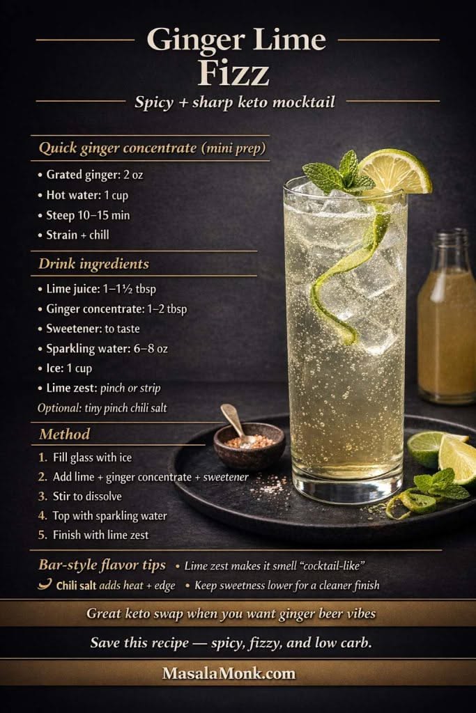Popular Sparkling Ginger Lime Fizz