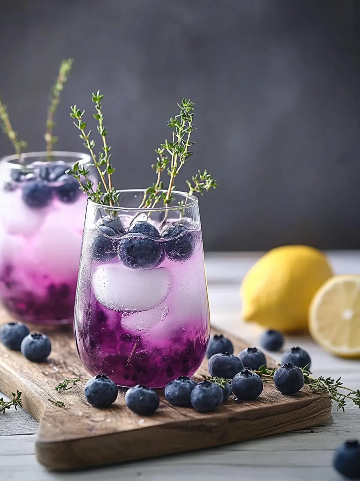 Minted Blueberry Gin Fizz
