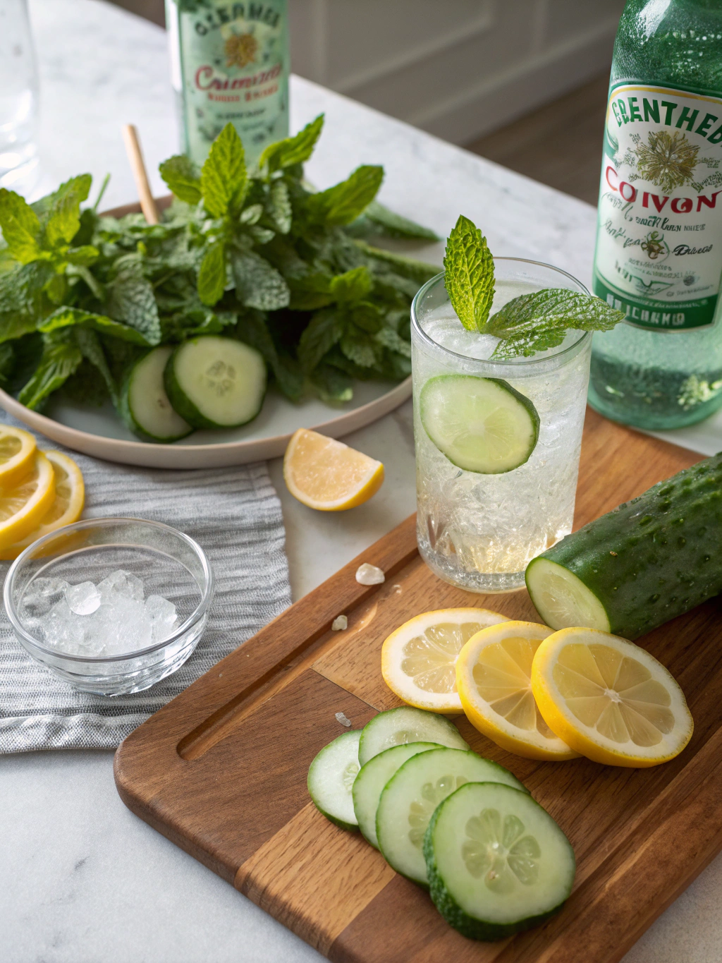 Mint-Infused Cucumber Gin Collins