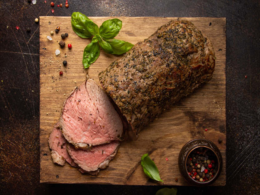 Slow-Roasted Kangaroo Rump with Wattleseed Rub and Bush Tomato Sauce