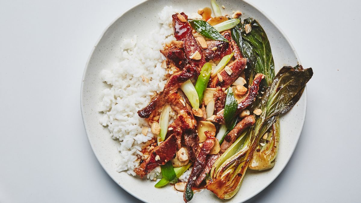 Spicy Pork Stir-Fry with Garlic and Bok Choy