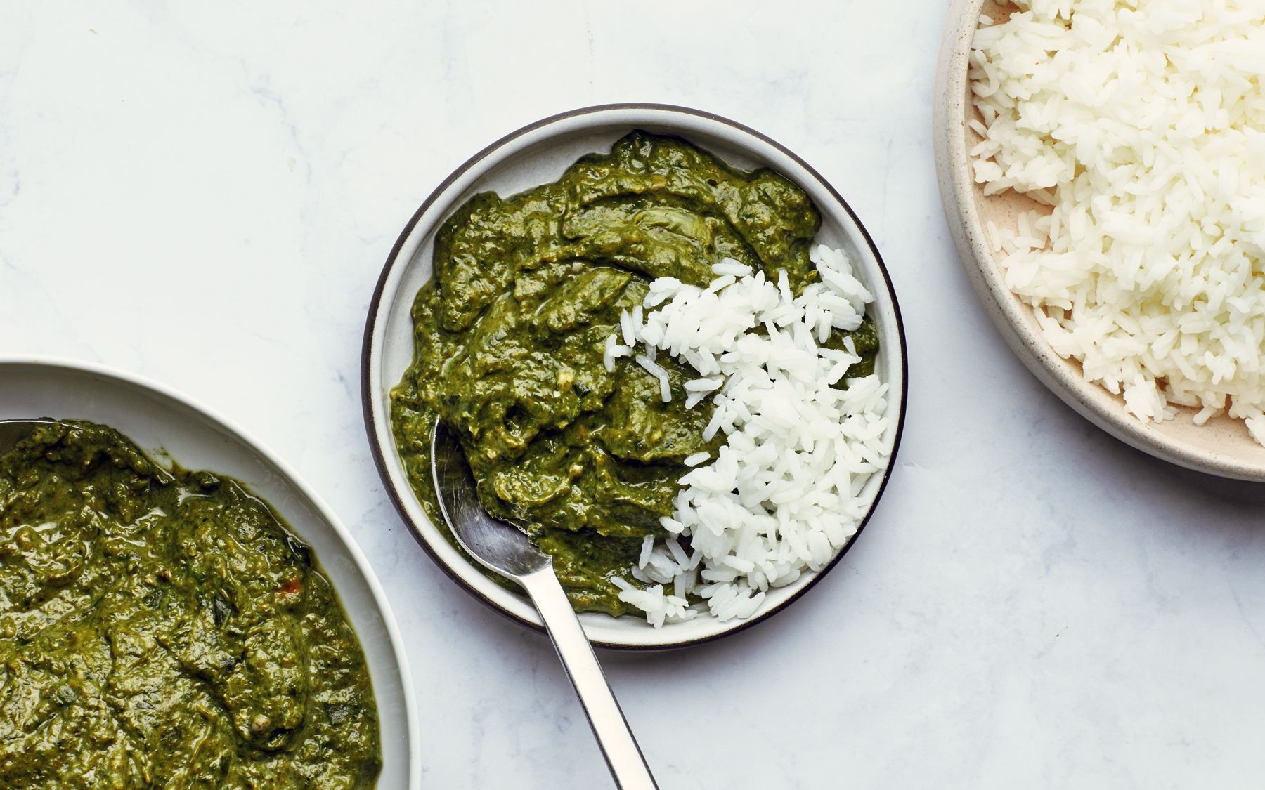 Coconut and Callaloo Rice Pilaf