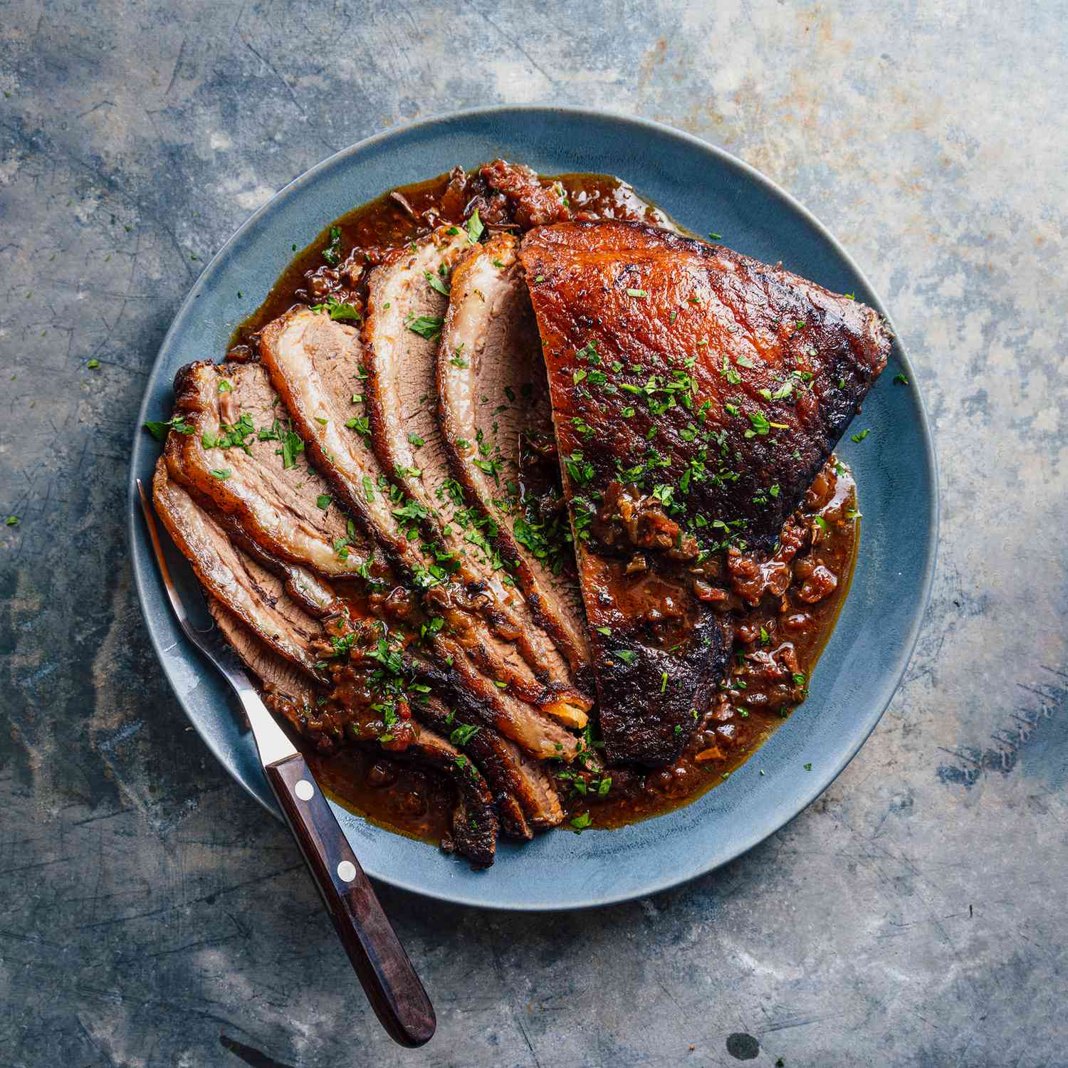 Slow Braised Chuck Cooper-Inspired Beef Brisket