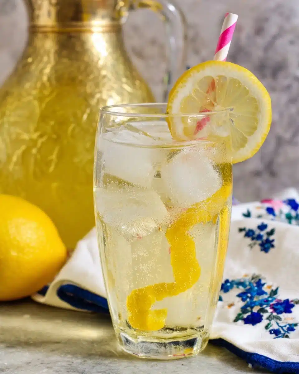 Citrus-Basil Gin Fizz with Fresh Lemonade