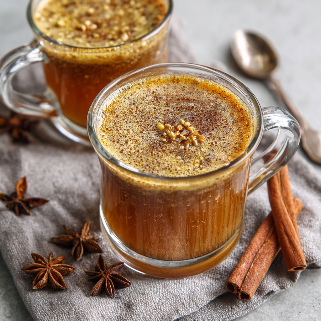 Spiced Hot Buttered Rum with Vanilla and Cinnamon