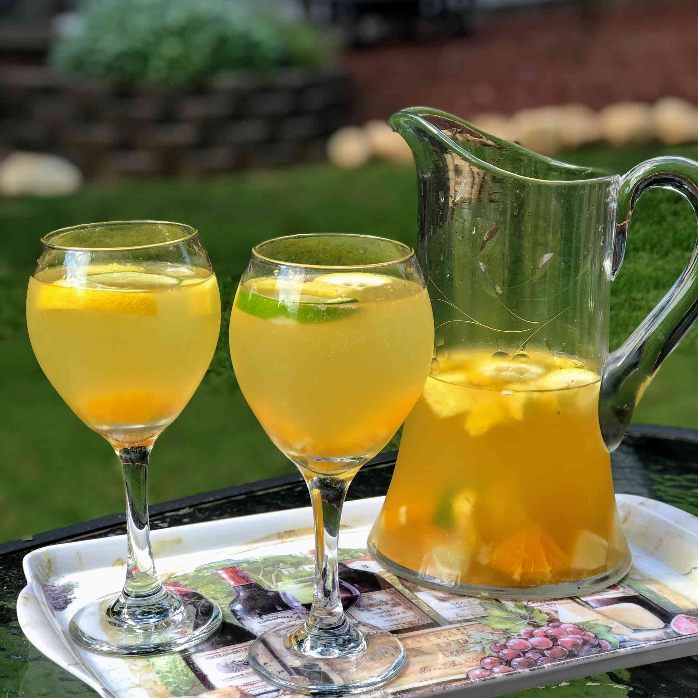 Spiced Pineapple Sangria Punch