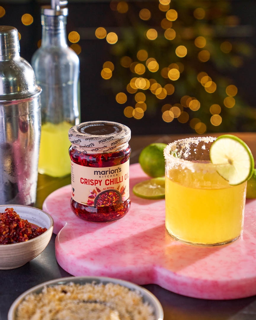 Salted Chili Lime Margarita on the Rocks