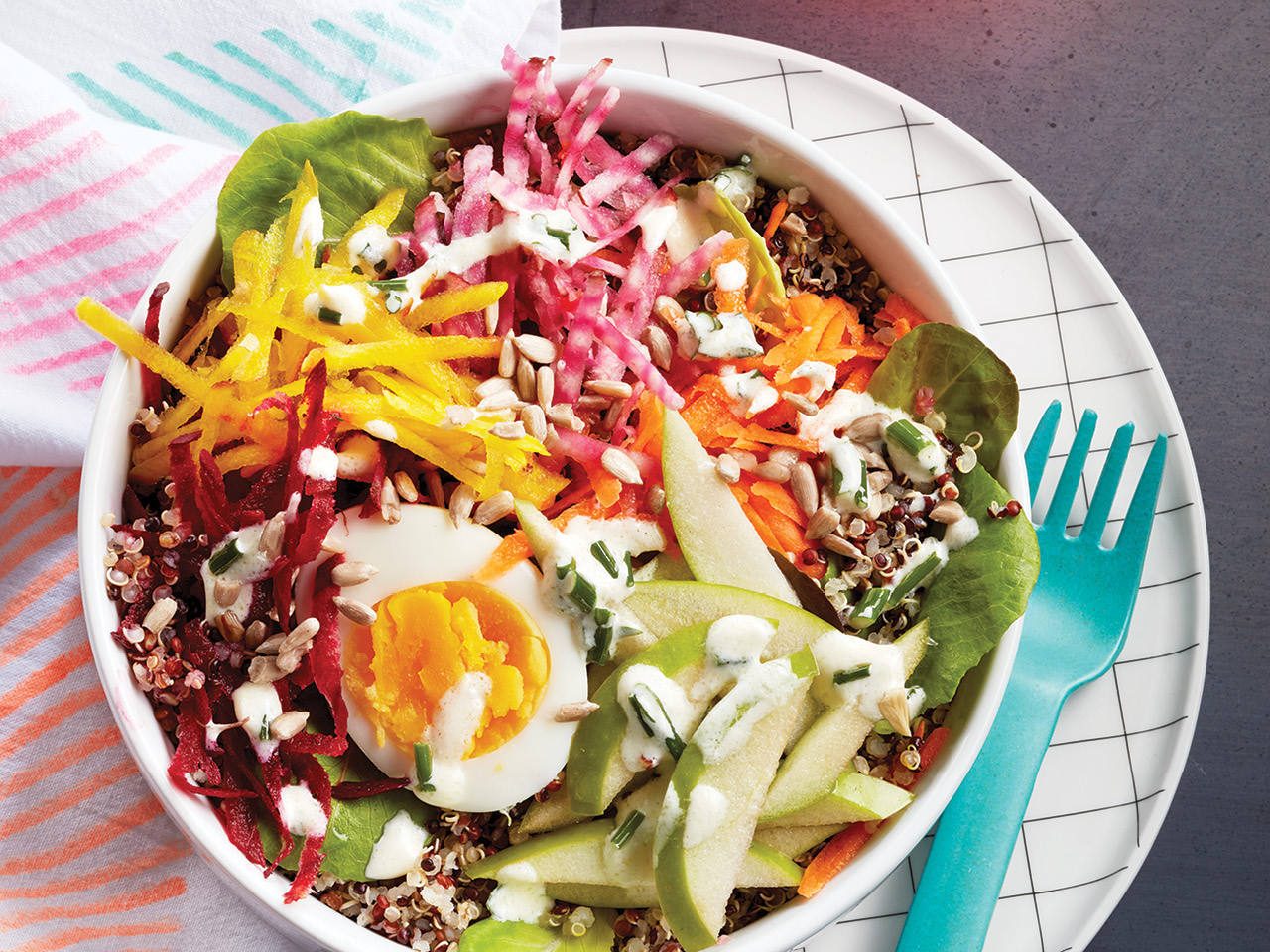 Fun in a Bowl: Rainbow Veggie & Quinoa Salad