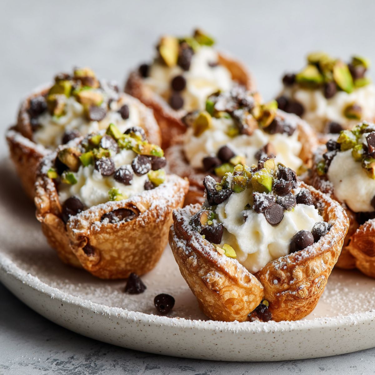 Italian Ricotta and Honey Cannoli Cups