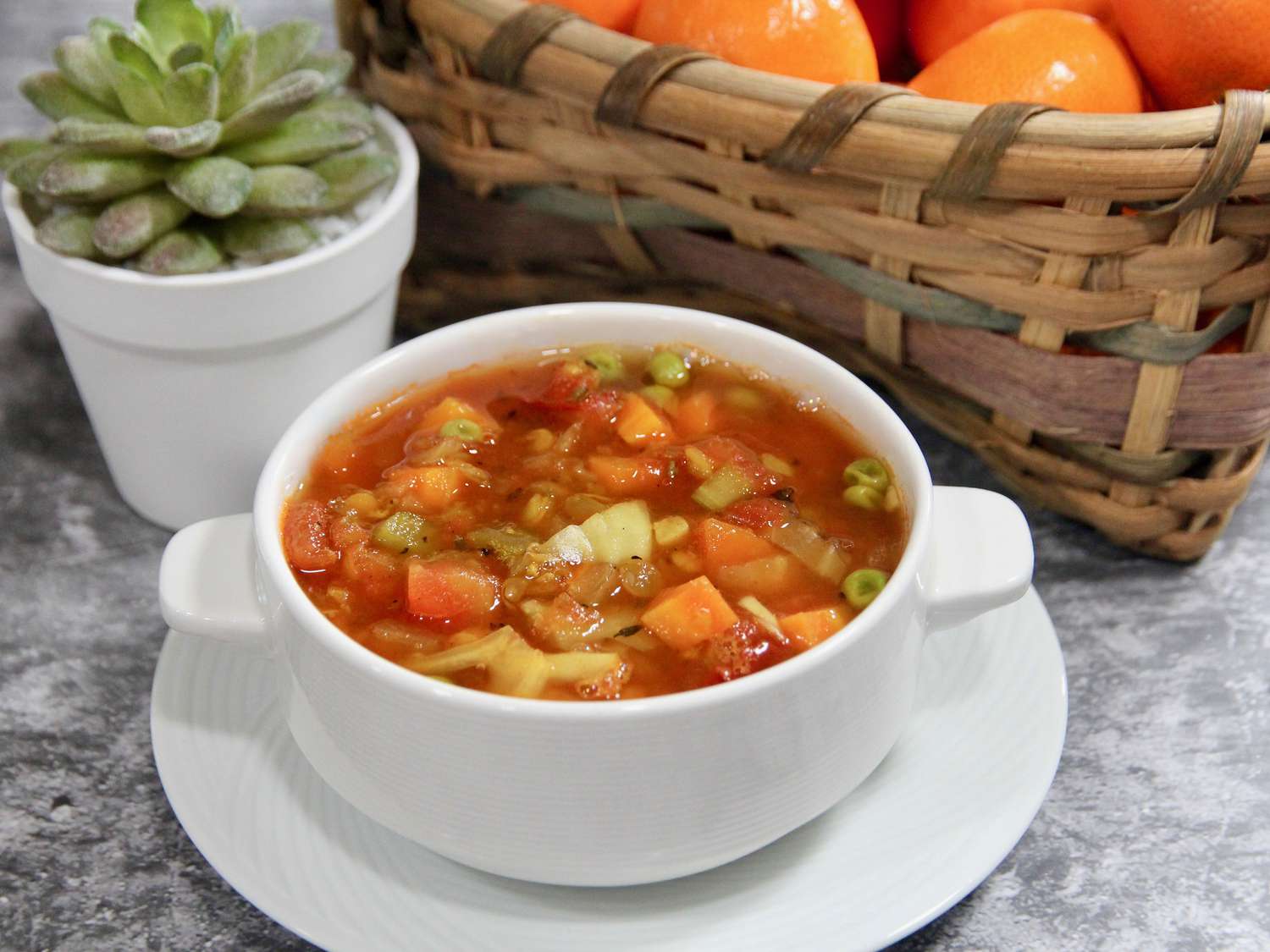 Snowy Mountain Lentil and Vegetable Soup