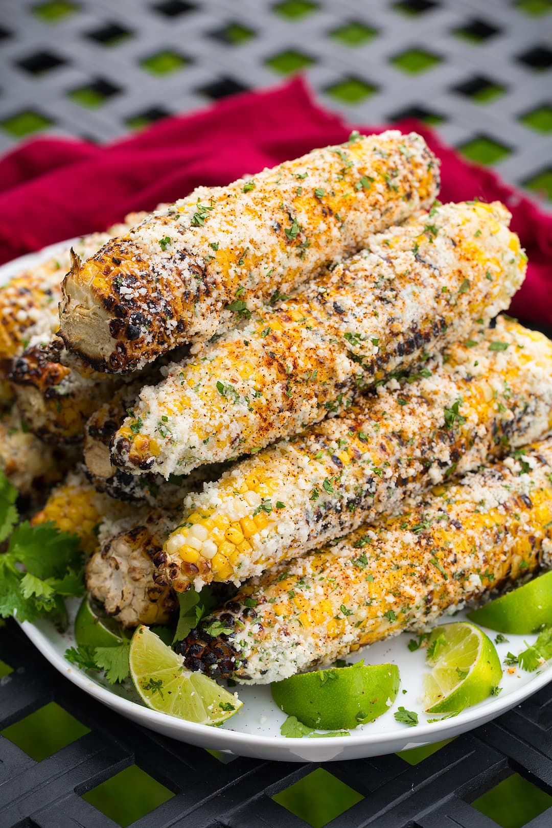 Grilled Detroit-Style Street Corn with Vegan Parmesan and Lime