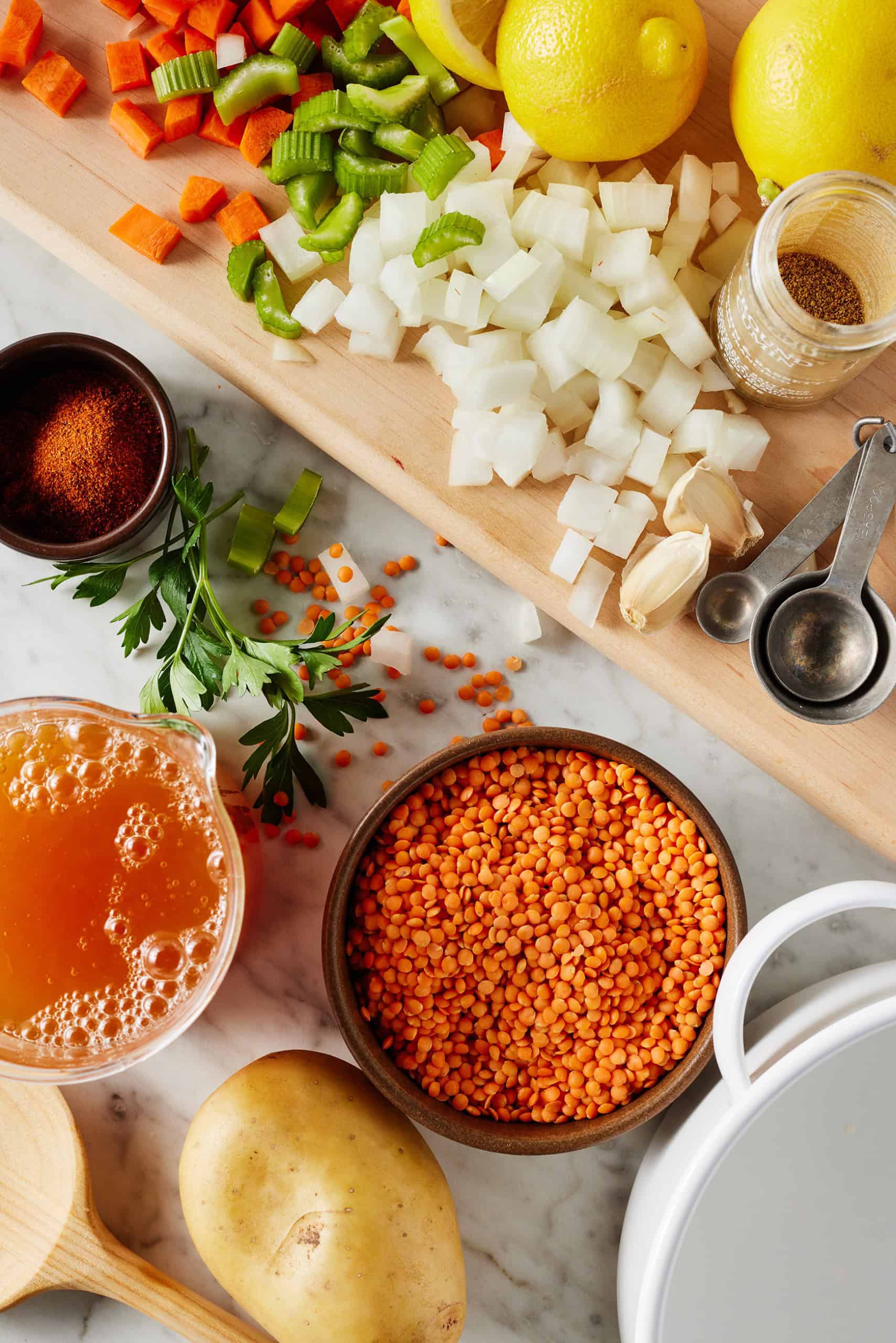 Half-Measure Spiced Lentil Soup with Cumin and Coriander