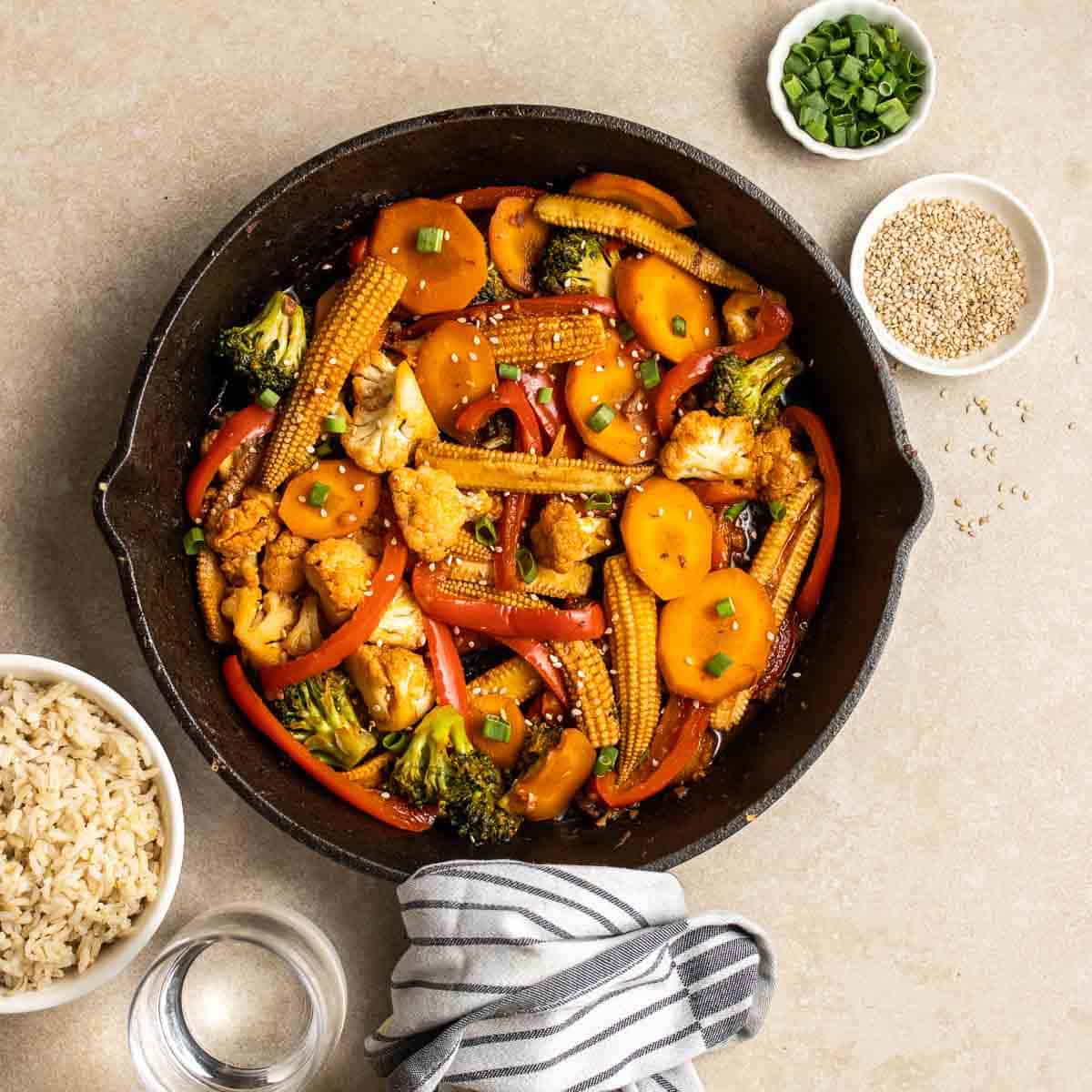 Stir-Fried Korean-Spiced Tofu with Gochujang Glaze