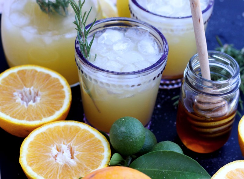 Citrus-Infused Gin and Michigan Honey Cocktail