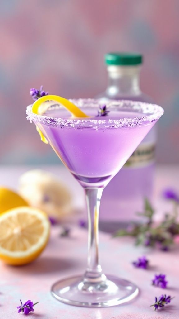 Lavender Vanilla Vodka Martini