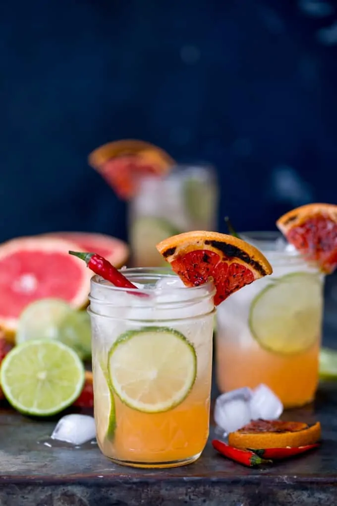 Charred Citrus Mezcal Fizz