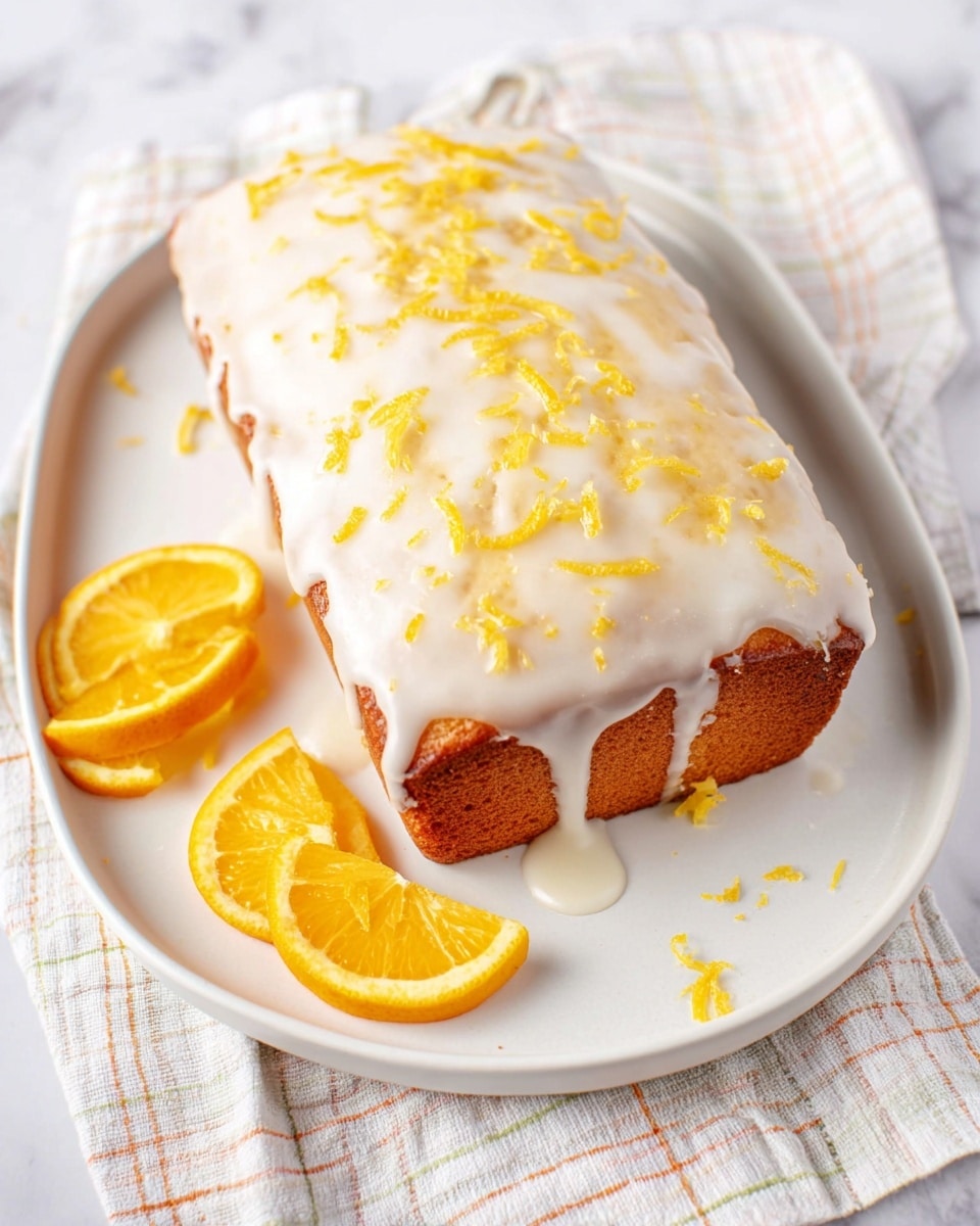 Baked Citrus Pound Cake with Orange Glaze