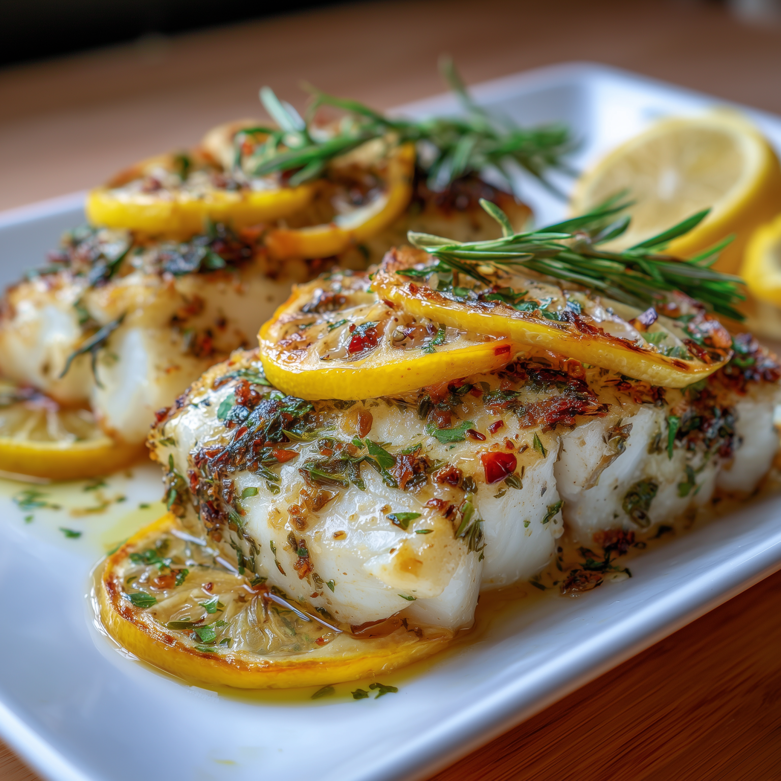 Baked Lemon-Thyme Cod with Roasted Vegetables