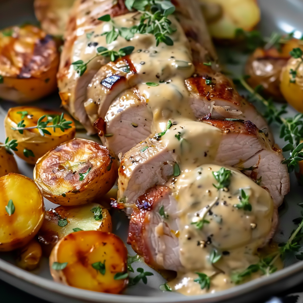 Grilled Cajun-Spiced Pork Tenderloin with Maple Mustard Glaze