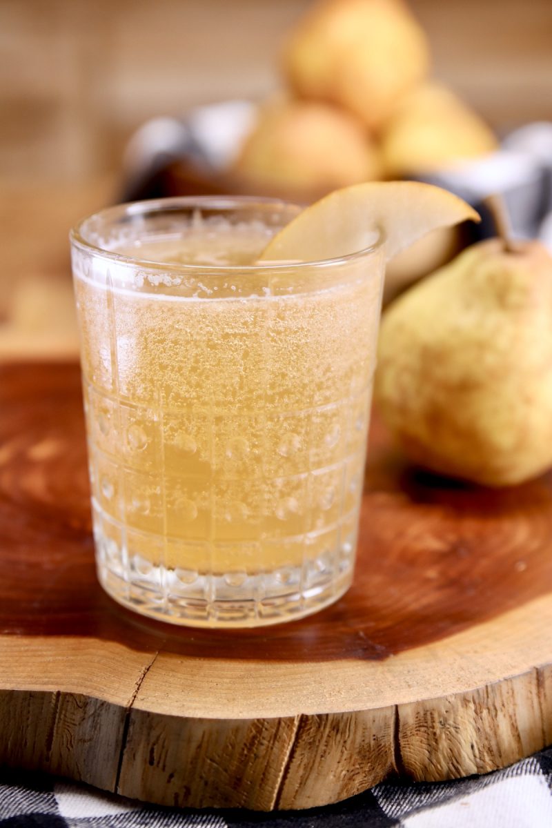 Muddled Ginger Pear Whiskey Smash