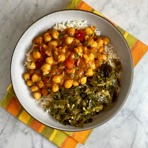 Ethiopian-Style Spiced Chickpea and Collard Greens Stew