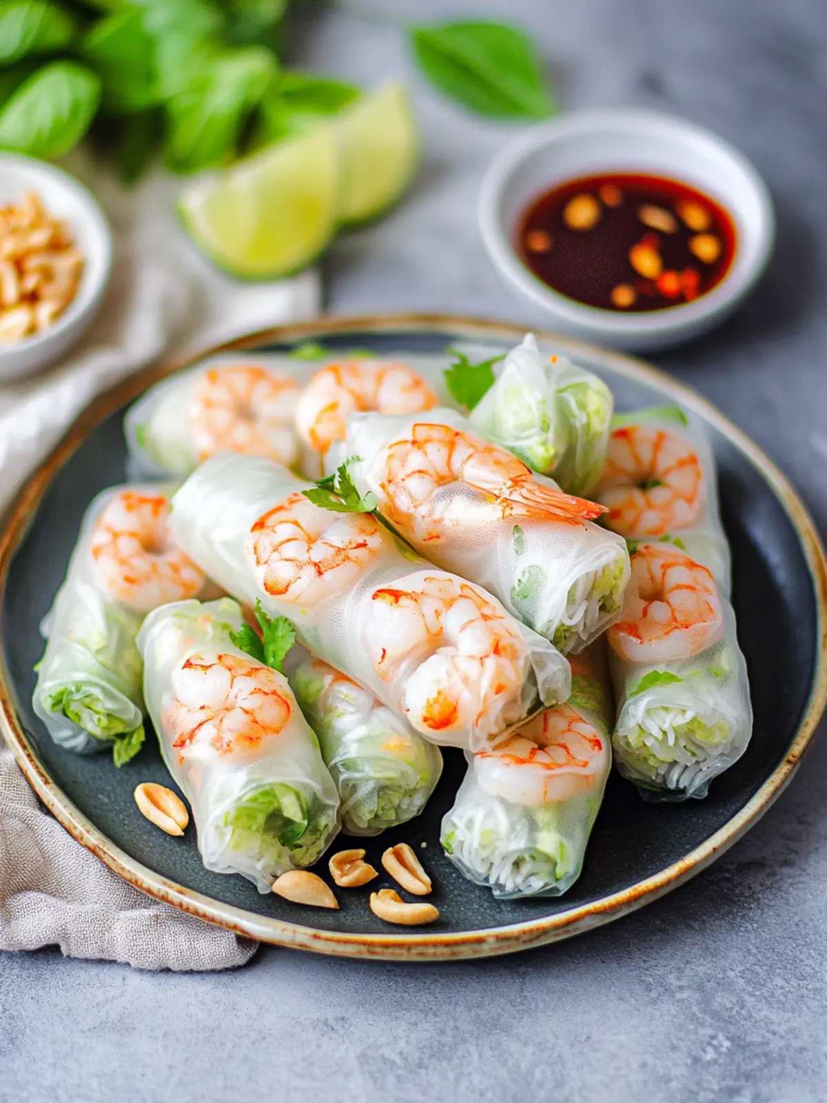Refreshing Vietnamese Summer Roll Salad with Shrimp and Herbs