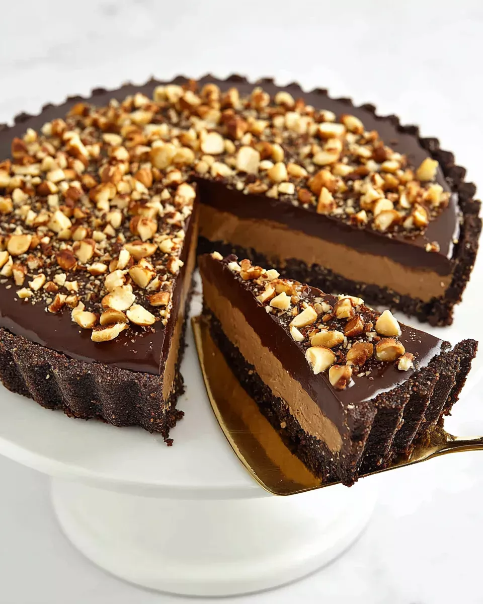 No-Bake Chocolate Hazelnut Cream Tart