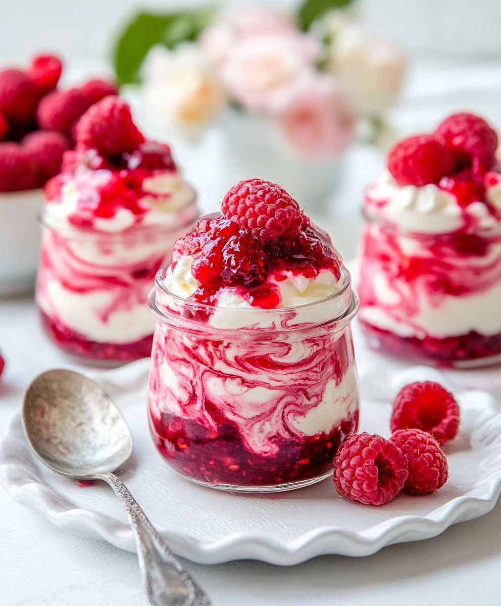 Whipped Mascarpone and Raspberry Mousse Cups