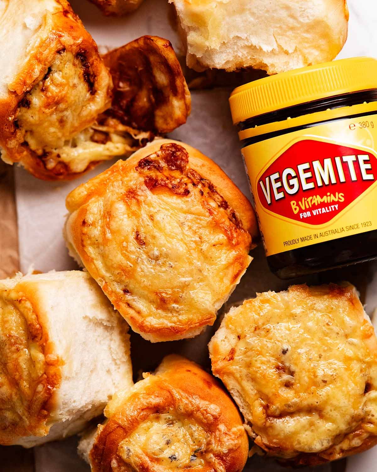 Oven-Baked Vegemite and Cheese Scrolls