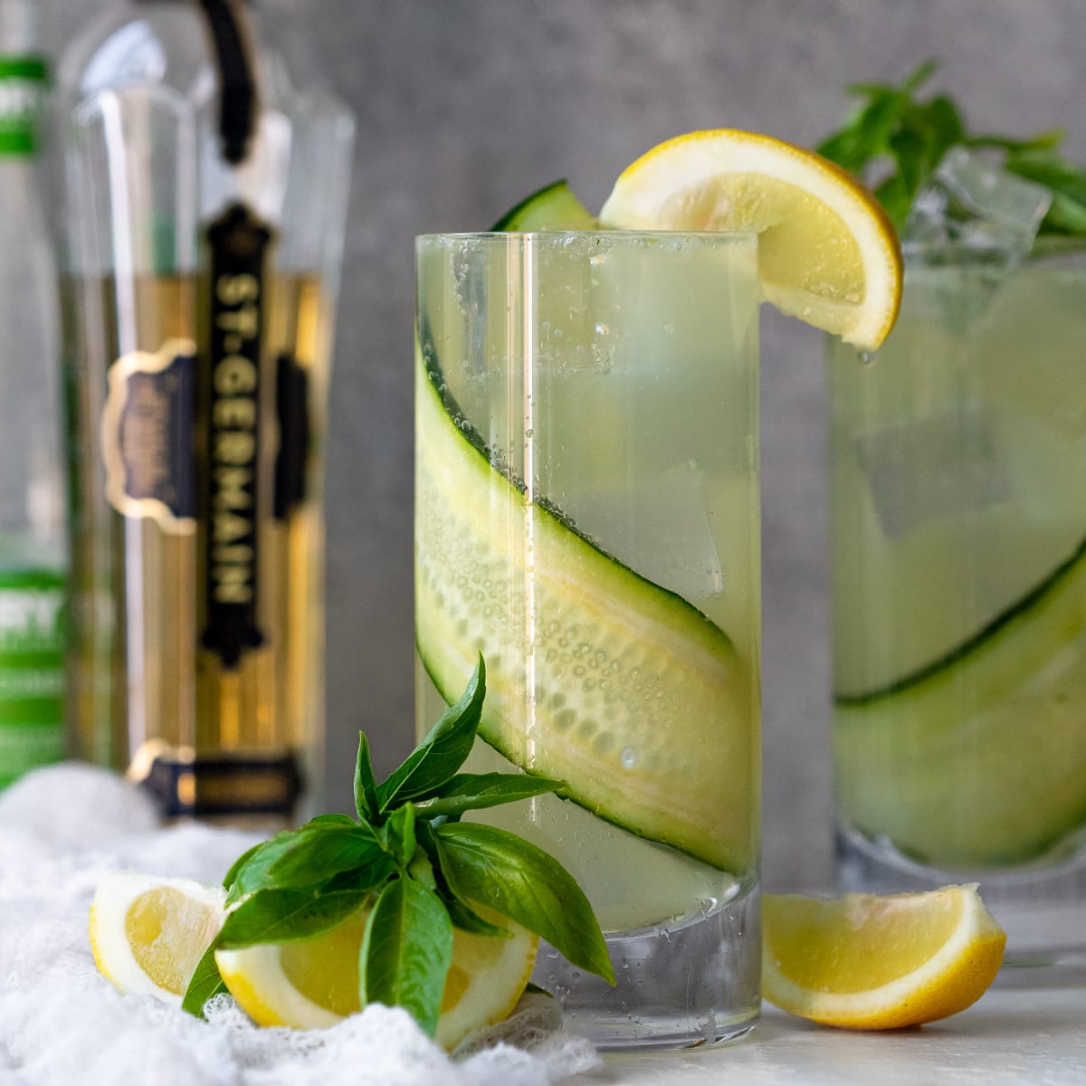Herb-Muddled Gin Basil Fizz