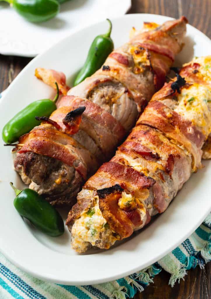 Grilled Jalapeño and Cheddar Stuffed Pork Tenderloin