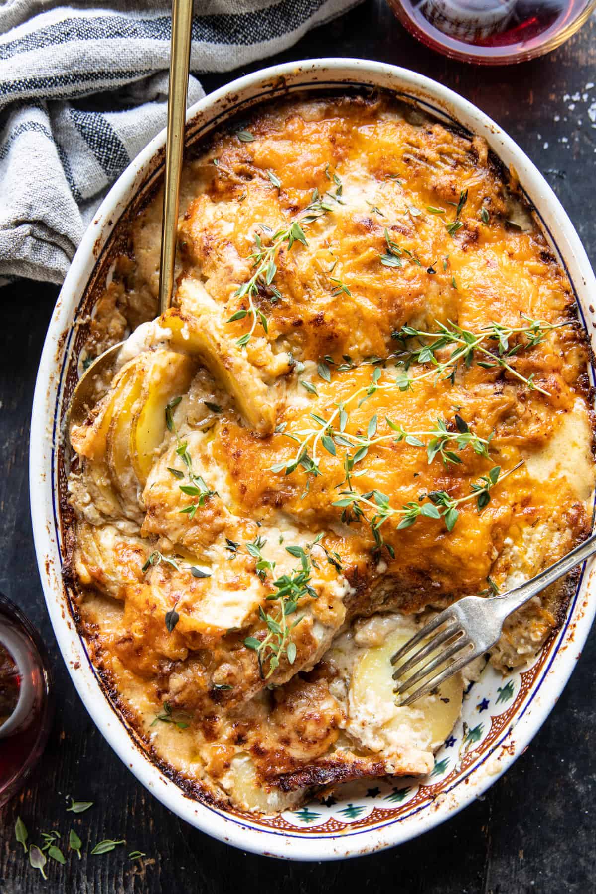 Cheesy Jalapeño Potato Gratin with Caramelized Onions