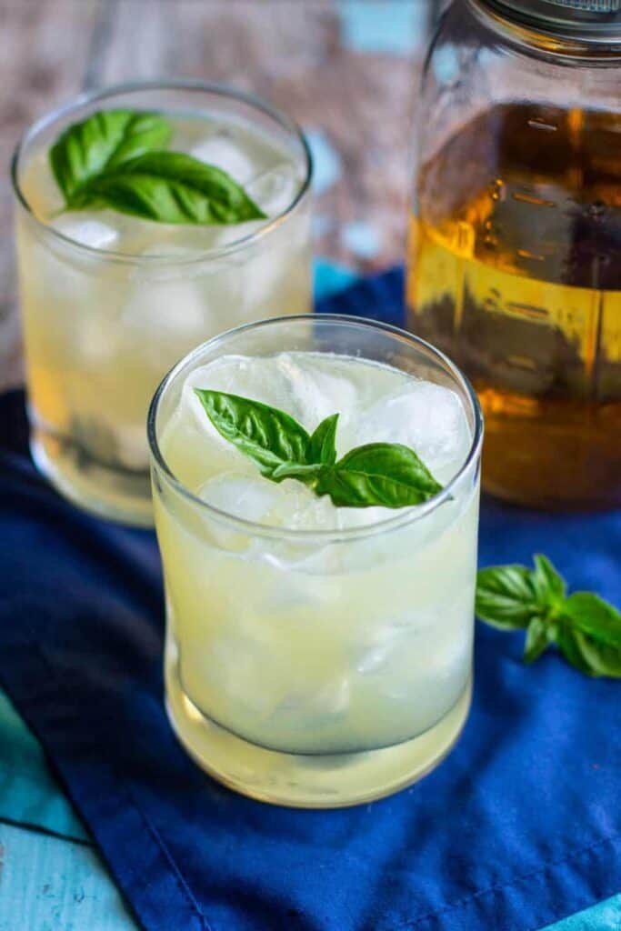 Ginger-Lime Vodka Fizz with Fresh Basil